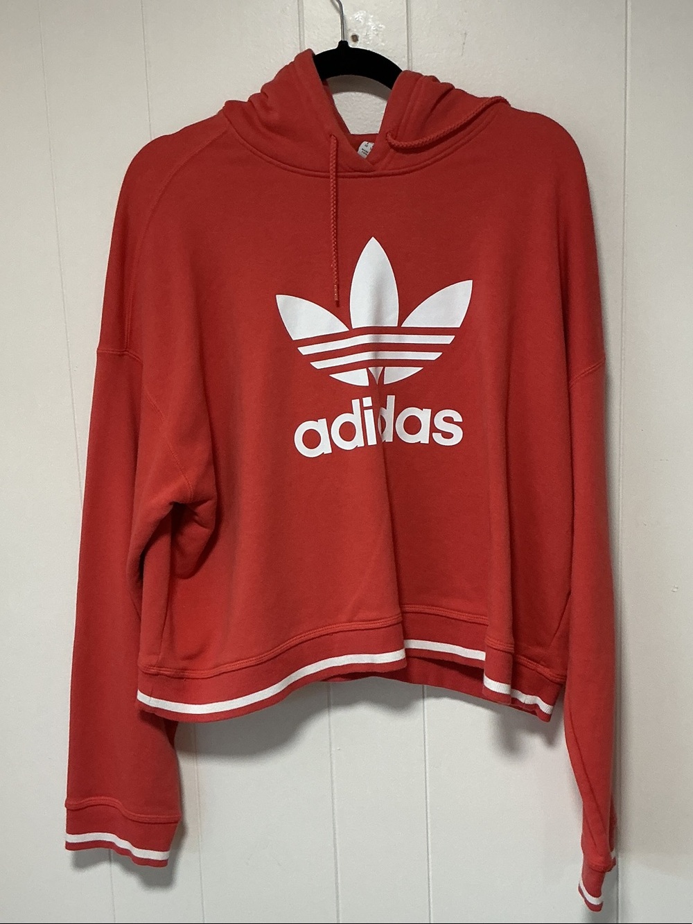 Adidas cropped pullover hoodie